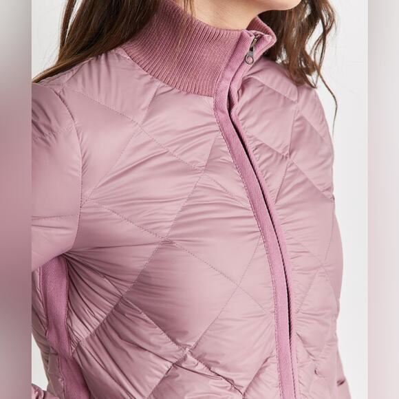 Marine Layer Meredith Puffer Coat Full Zip in Mauve Pink Size S Outdoor Gorpcore - Picture 3 of 15